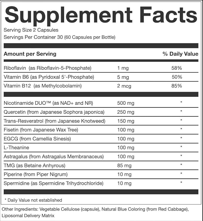 Complexe anti âge avec nicotinamide