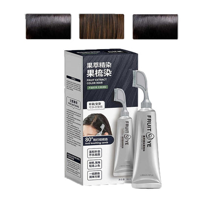 Crème de teinture pour cheveux aux fruits naturels pour hommes et femmes