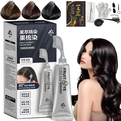 Crème de teinture pour cheveux aux fruits naturels pour hommes et femmes