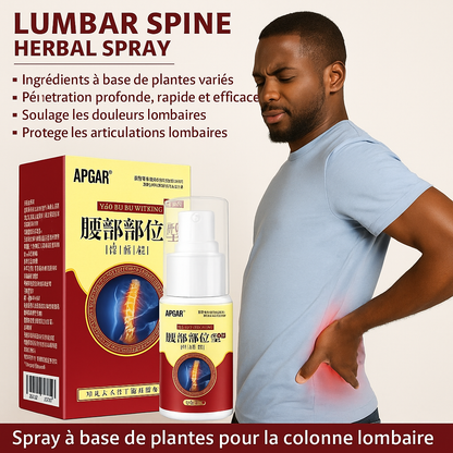 Spray à base de plantes pour la colonne lombaire