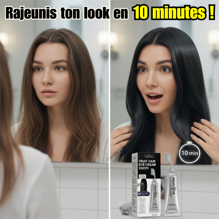 Crème de teinture pour cheveux aux fruits naturels pour hommes et femmes