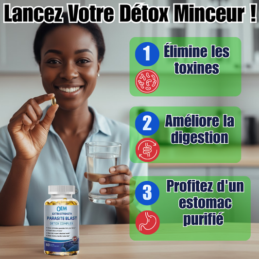 Supplément nettoyant pour l'intestin, santé digestive, santé immunitaire, et gonflage et gaz