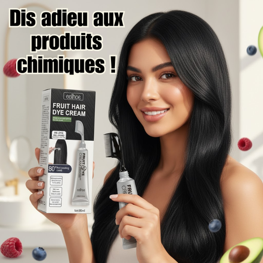 Crème de teinture pour cheveux aux fruits naturels pour hommes et femmes